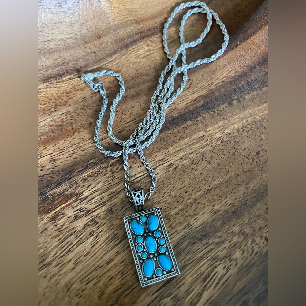 Vintage Natural Turquoise Locket 925 Sterling Silver Incredible Detail